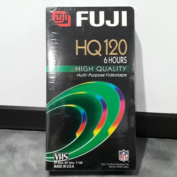 FUJI VHS HQ120 HIGH QUALITY - T-120 BLANK VIDEOTAPE - HIGH QUALITY - BRAND NEW - Picture 1 of 3